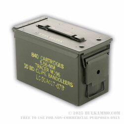 1 Surplus 50 Cal Ammo Can by Lake City - Green - Like New 