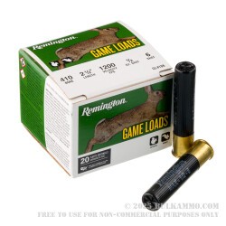 200 Rounds of .410 Ammo by Remington - 1/2 ounce #6 shot
