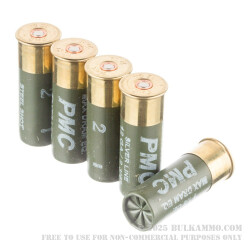 25 Rounds of 12ga Ammo by PMC -  #2 Shot (Steel)