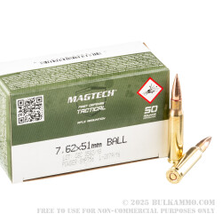 400 Rounds of 7.62x51mm Ammo by Magtech First Defense - 147gr FMJ