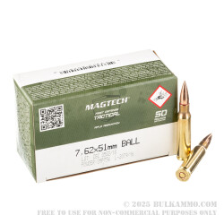 400 Rounds of 7.62x51mm Ammo by Magtech First Defense - 147gr FMJ