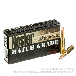 20 Rounds of .308 Win Ammo by Nosler Ammunition - 175gr HPBT