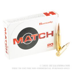 20 Rounds of .338 Lapua Ammo by Hornady - 285gr HPBT