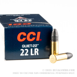 5000 Rounds of .22 LR Ammo by CCI Quiet-22 - 40gr LRN