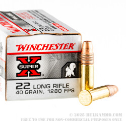 500  Rounds of .22 LR Ammo by Winchester Super X- 40gr CPHP