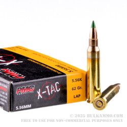 20 Rounds of 5.56x45 Ammo by PMC - 62gr FMJ XM855