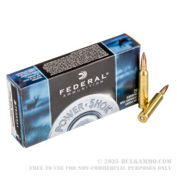 20 Rounds of 7 mm Rem Mag Ammo by Federal - 150gr SP