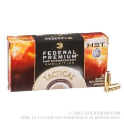 50 Rounds of .40 S&W Ammo by Federal - 180gr HST JHP