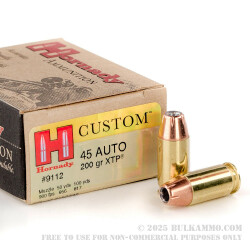 20 Rounds of .45 ACP Ammo by Hornady - 200gr JHP