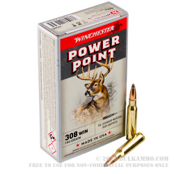 20 Rounds of .308 Win Ammo by Winchester - 150gr PP