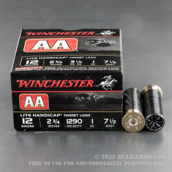 250 Rounds of 12ga Ammo by Winchester AA - 1 ounce #7 1/2 shot