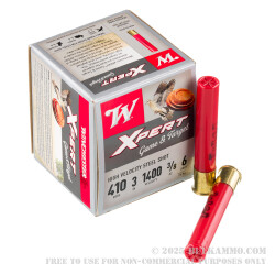 250 Rounds of .410 Ammo by Winchester Super-X - 3" 3/8 ounce #6 steel shot