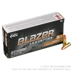 50 Rounds of .30 Super Carry Ammo by Blazer Brass - 115gr FMJ