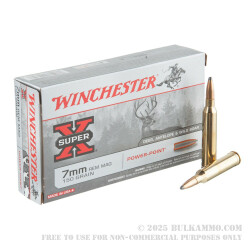 20 Rounds of 7mm Rem Mag Ammo by Winchester - 150gr PP