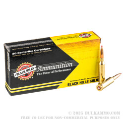 20 Rounds of 6mm Creedmoor Ammo by Black Hills Gold - 103gr ELD-X