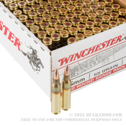 180 Rounds of 5.56x45 Ammo by Winchester USA - 55gr FMJ