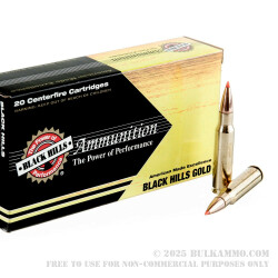 20 Rounds of .308 Win Ammo by Black Hills Gold Ammunition - 150gr SST