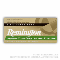 20 Rounds of 6.8 SPC Ammo by Remington Core-Lokt Ultra Bonded - 115gr PSP