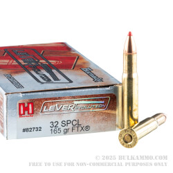 20 Rounds of .32 Win Spl Ammo by Hornady - 165gr FTX