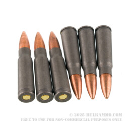 1000 Rounds of 7.62x39 Ammo by MAXXTech Essential Steel - 122gr FMJ