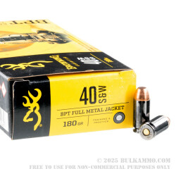 50 Rounds of .40 S&W Ammo by Browning BTP - 180gr FMJ