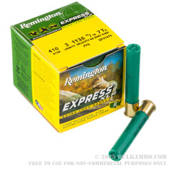 25 Rounds of .410 Ammo by Remington Express XLR - 11/16 ounce #7 1/2 shot