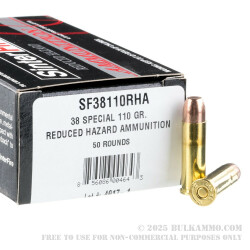 50 Rounds of .38 Spl Ammo by SinterFire RHA - 110gr Frangible