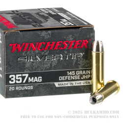 20 Rounds of .357 Mag Ammo by Winchester Silvertip - 145gr JHP