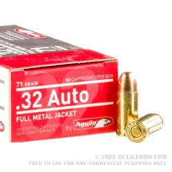 1000 Rounds of .32 ACP Ammo by Aguila - 71gr FMJ