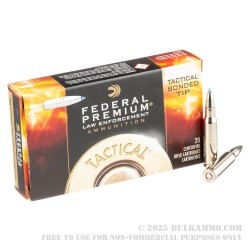 20 Rounds of .308 Win Ammo by Federal LE - 168gr Tactical Bonded Tip ***FACTORY SECONDS***
