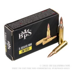 1500 Rounds of 5.56x45 Ammo by BPS - 55gr FMJ 1500 Rounds of 5.56x45 Ammo by BPS - 55gr FMJ