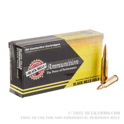 20 Rounds of .243 Win Ammo by Black Hills Gold - 80gr GMX