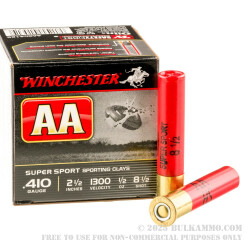 250 Rounds of .410 Ammo by Winchester AA - 1/2 ounce #8 1/2 shot