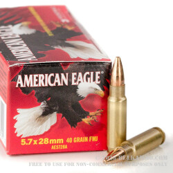 50 Rounds of 5.7x28 mm Ammo by Federal - 40gr FMJ