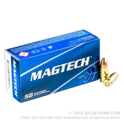 50 Rounds of 9mm Ammo by Magtech - 115gr FMJ