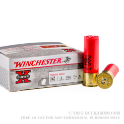 10 Rounds of 12ga 3" Ammo by Winchester Super X Turkey -  1-7/8 oz  #5 shot 