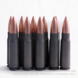 20 Rounds of 7.62x39mm Ammo by Tula - 124gr FMJ