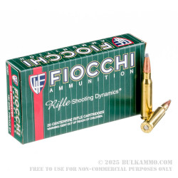 20 Rounds of .308 Win Ammo by Fiocchi - 180gr SPBT