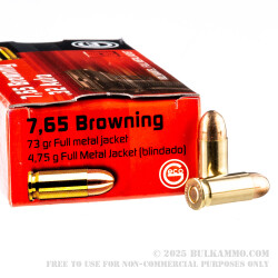 50 Rounds of .32 ACP Ammo by GECO - 73gr FMJ