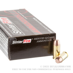 50 Rounds of .40 S&W Ammo by SinterFire RHA - 125gr Frangible