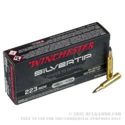 20 Rounds of .223 Ammo by Winchester Silvertip - 64gr Defense Tip