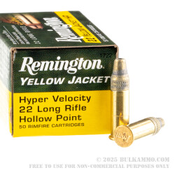 50 Rounds of .22 LR Ammo by Remington - 33gr TC- HP