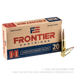 200 Rounds of 6.5 Grendel Ammo by Hornady Frontier - 123gr FMJ