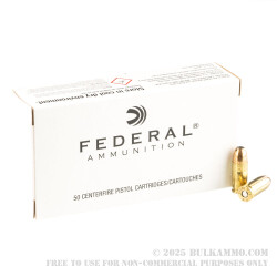 1000 Rounds of 9mm Ammo by Federal - 115gr JHP