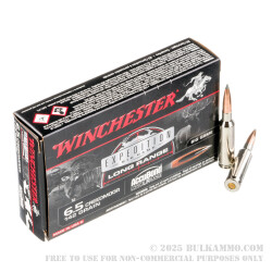 20 Rounds of 6.5 mm Creedmoor Ammo by Winchester Expedition - 142gr Nosler Accubond