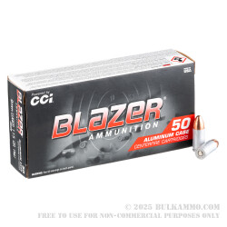 1000 Rounds of 9mm Ammo by Blazer Aluminum - 115gr FMJ