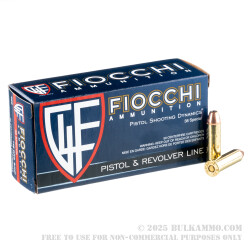 50 Rounds of .38 Spl Ammo by Fiocchi - 148gr SJHP