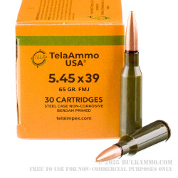 1500 Rounds of 5.45x39 Ammo by Tela Impex - 65gr FMJ