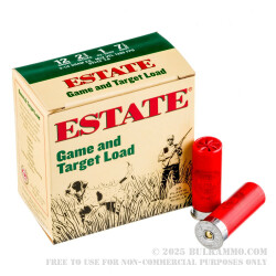 25 Rounds of 12ga Ammo by Estate Cartridge - 1 ounce #7 1/2 shot