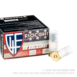 25 Rounds of 12ga Ammo by Fiocchi - 9 Pellet 00 Buck